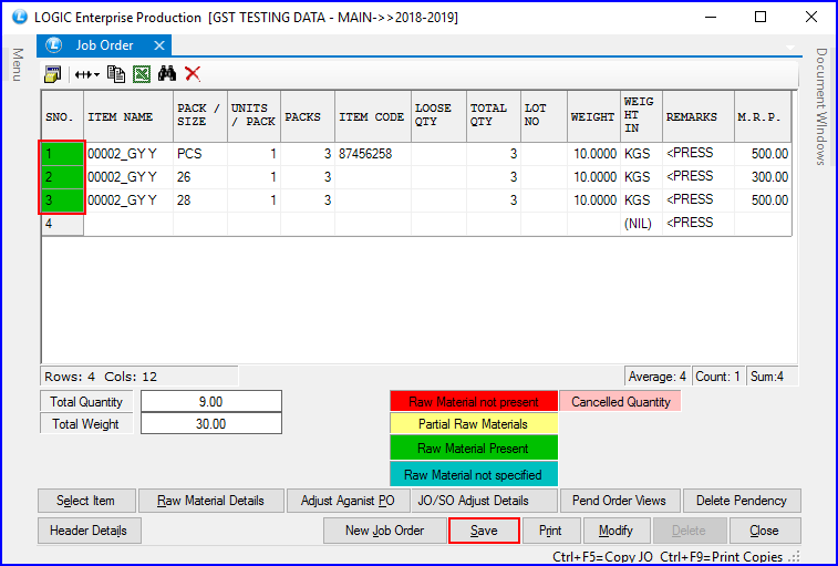 Job Order-2